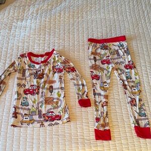 Little Sleepies Red and White Cars Pajama Set